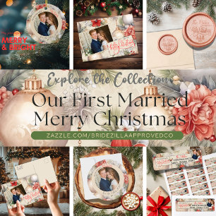 Classy Circle Unser erstes Verheiratetes Weihnacht Feiertagskarte