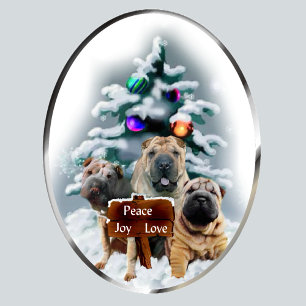 Chinesische Shar-Pei-Weihnachtsgeschenke Feiertagskarte