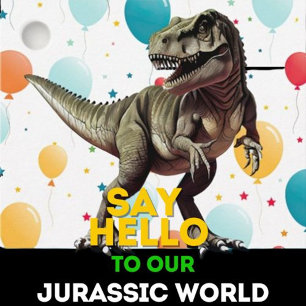 Dinosaur Party Balloon Geschenkpapier