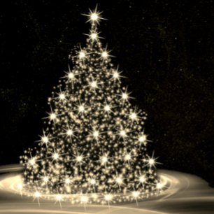 Weihnachts-Party Golden Shiny Tree Winter Schwarz Geschirrtuch