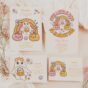 Retro Groovy Halloween Little Boo Baby Dusche Einladung