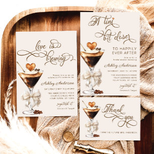 Liebe Braut Espresso Martini Brautparty Dankeskarte