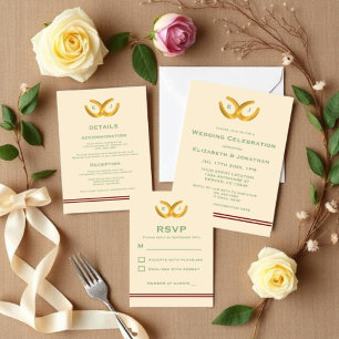 Western Horseshoes Hochzeit Einladung
