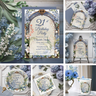 Eleganter Barockblumenbogen Vielen Dank Dankeskarte