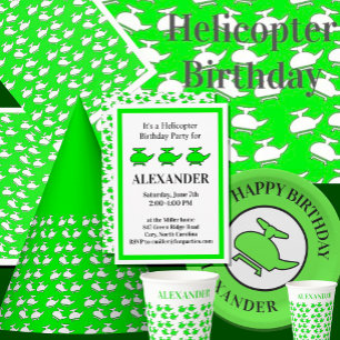 Adorable Helicopter zum Geburtstag Pappteller