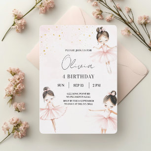 Elegant Ballerina Pink Geburtstag