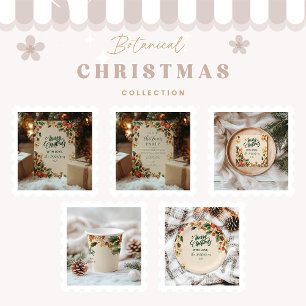 Rustic Holly Pomegranate Weihnachten