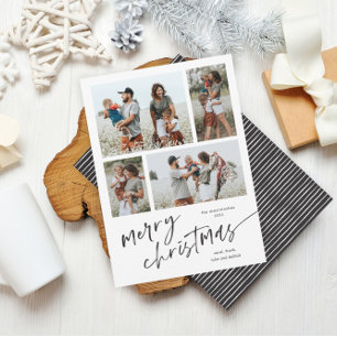 Einfaches 4-Foto-Collagen-Skript Frohe Weihnachten