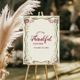 Elegantes Art Nouveau Thanksgiving-Dinner Einladung
