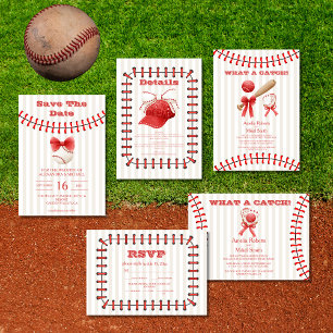 Baseball Sport Perfect Catch Wedding Einladung