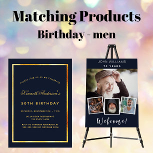 Birthday Marine blauen Konfetti Männer Typ Party Einladung