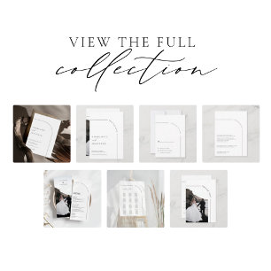 Moderne Arch Foto Schwarz-Weiß-Hochzeit Einladung