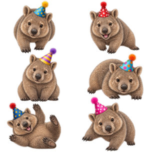 Feiern Sie mit einer wilden Wombat-Party Karte