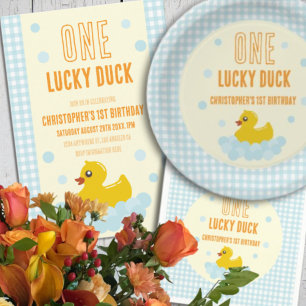 Ente 1. Geburtstag Pappteller