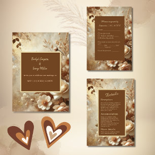 Romantische Dreamy Floral Wedding Einladung