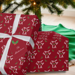 Fa La Festive Holly Weihnachten Geschenkpapier