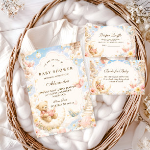 Verzauberte Bärenwolken Baby Shower Einladung