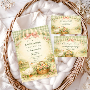 Cottagecore Dummer-Gänse-Garten-Baby-Party Serviette