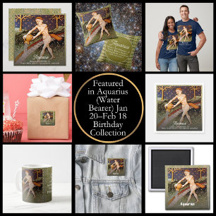 Aquarius Water Bearer Zodiac Sign Geburtstagsparty Einladung