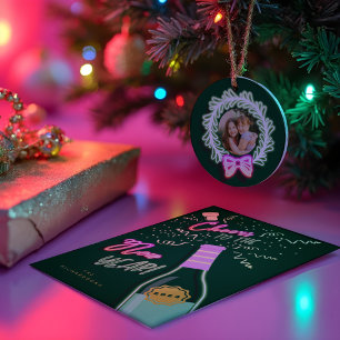 Oh, was Spaß rosa grüne Neon Lights Weihnachtsbaum Geschenkpapier