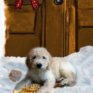 Goldendoodle Christmas Gifts Feiertagskarte