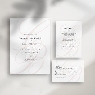 Monogram für Minimalistisches Skript-Schriftart    RSVP Karte