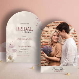 Dusty Mute Blush Pink Floral Brautparty Runder Aufkleber