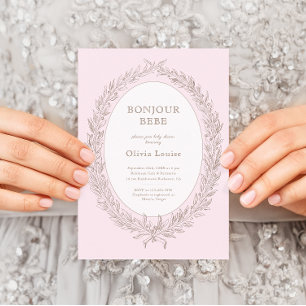 Bonjour Bebe Pink Französische Barockbücher für Ki Begleitkarte