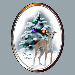 Italienischer Windhund-Weihnachtsgeschenke Feiertagskarte