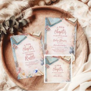 Boho Storybook Baby Shower Einladung