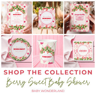 Berry Sweet Strawberry Baby Shower Pappteller