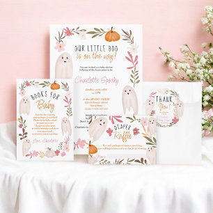 Niedliche Halloween-Geister-Windeln-Tombolendusche Begleitkarte