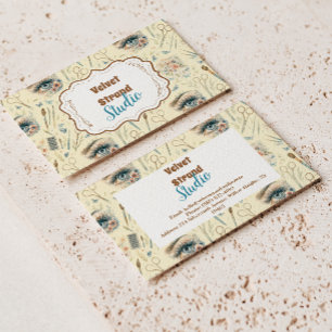 Watercolor-Wimpernkünstlerin Floral Beauty Studio Visitenkarte