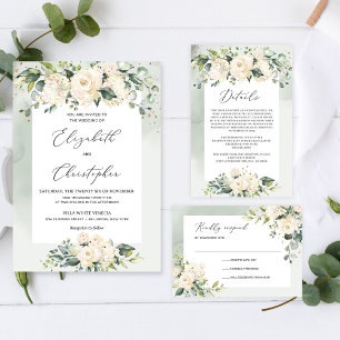 Greenery Boho Floral Eucalyptus Wedding Einladung