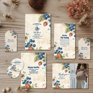 Boho Strawberry Berry Sweet Baby Shower Geschenkschachtel