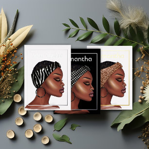 Schwarze Frau Birthday Party Foil Einladung