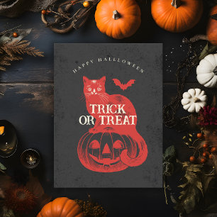Halloween Vintag Orange Spooky Pumpkin und Cat Tragetasche