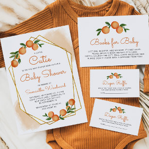Buchen Sie Baby Showdusche Citrus Orange Begleitkarte