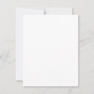 Flache Einladung, Größe: 10,8 cm x 13,97 cm, Papier: Matt, Umschläge: Weiß