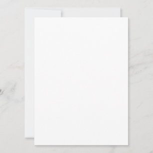 Flache Einladung, Größe: 13,97 cm x 19,05 cm, Papier: Matt, Umschläge: Weiß
