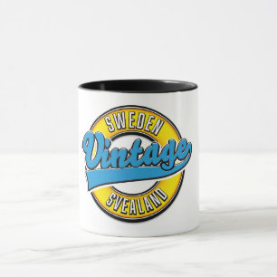 Svealand Schweden Vintage-Logo Tasse