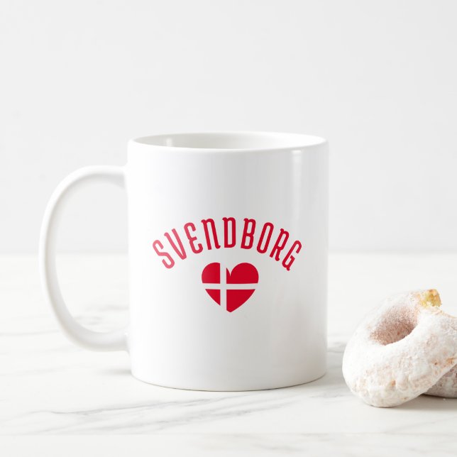 SVENDBORG Dänemark Herz Kaffeetasse (Mit Donut)
