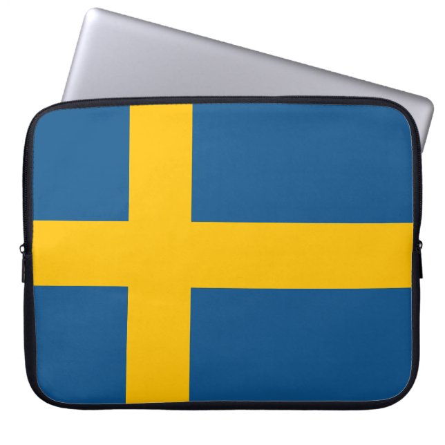 Svenska flaggan laptopschutzhülle (Vorderseite)