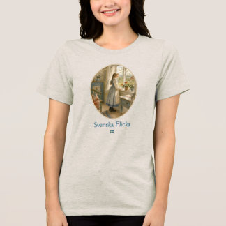 Svenska Flicka - Schwedisches Mädchen Tri-Blend Shirt