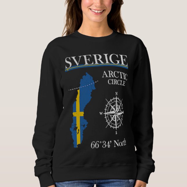 Sverige Arctic Circle  Adventure  Sweden Swedish F Sweatshirt (Vorderseite)