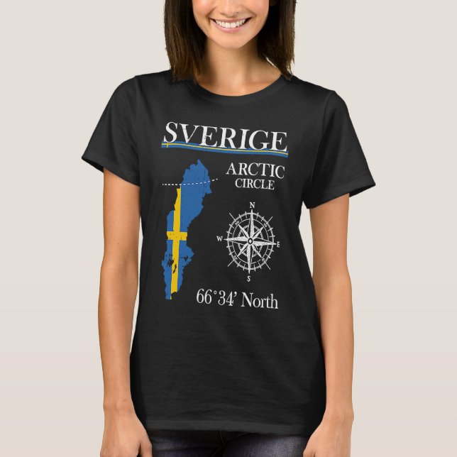Sverige Arctic Circle  Adventure  Sweden Swedish F T-Shirt (Vorderseite)