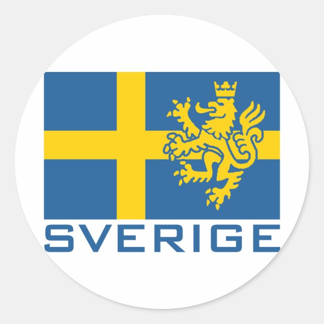 Sverige Flag Runder Aufkleber (Vorderseite)