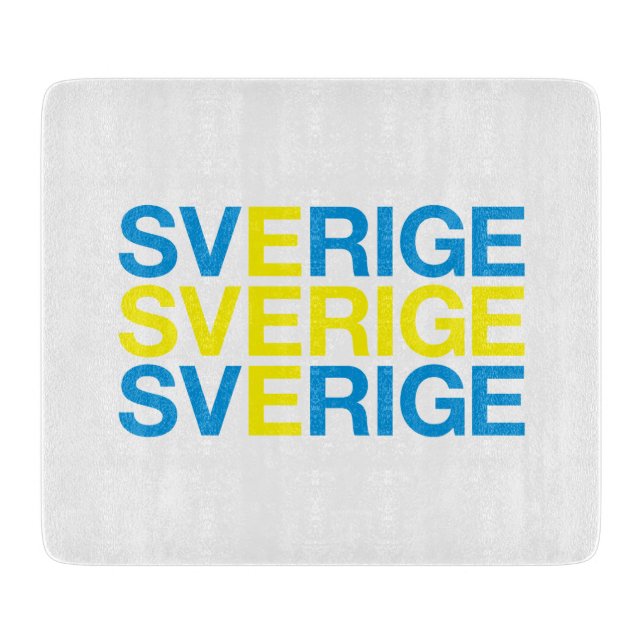 SVERIGE-Flag Schneidebrett (Vorderseite)