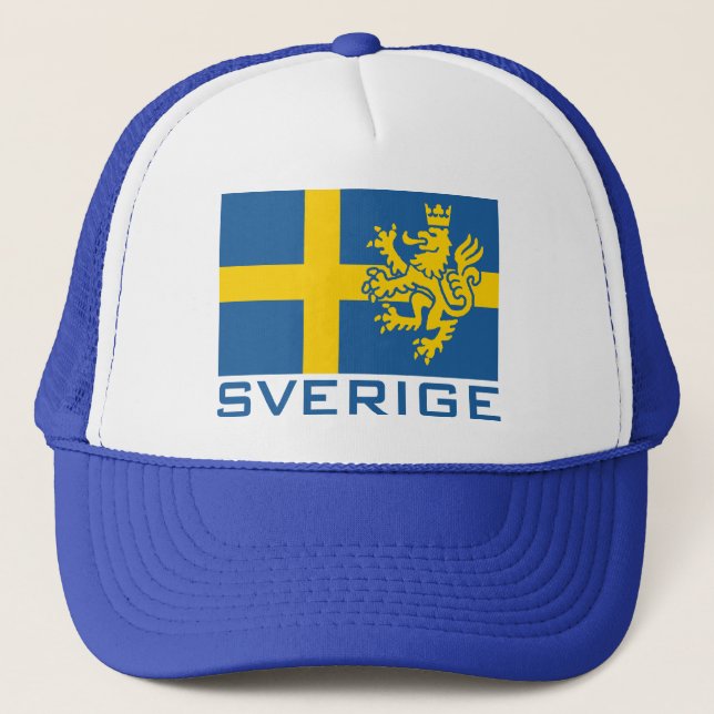 Sverige Flag Truckerkappe (Vorderseite)