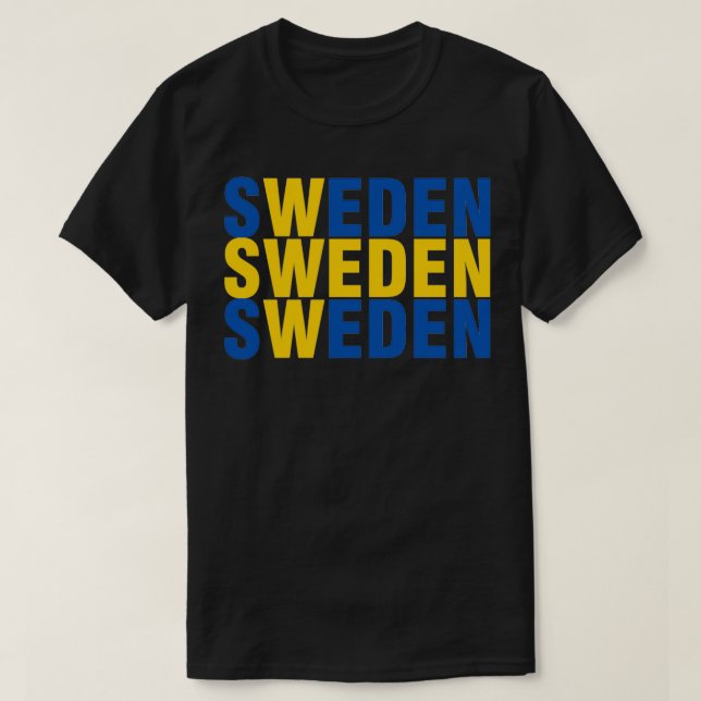 Sverige flagga T-Shirt (Design vorne)